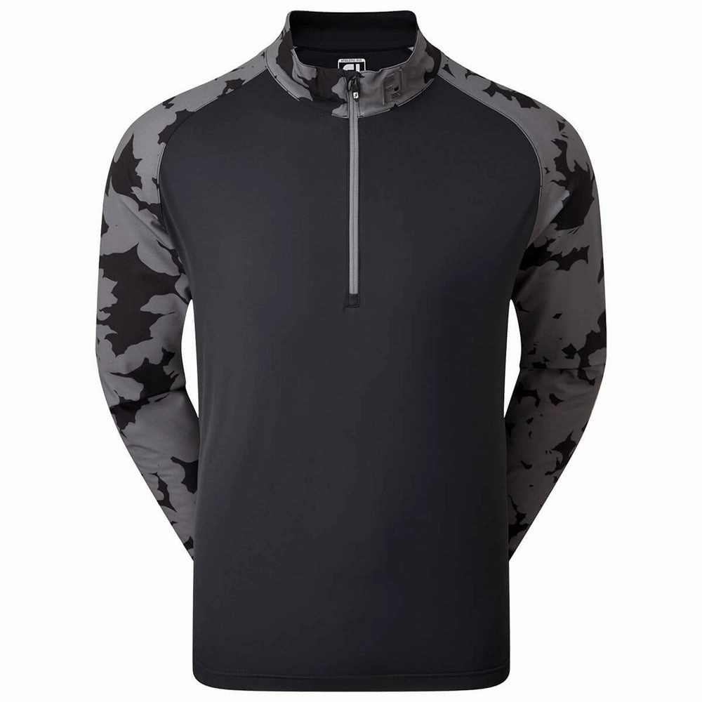 FootJoy Camo Floral Half Zip Midlayer - Black Warm Layers