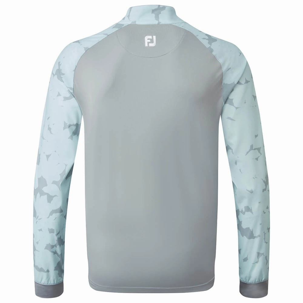 FootJoy Camo Floral Half Zip Midlayer - Grey Odor Free Functional Style