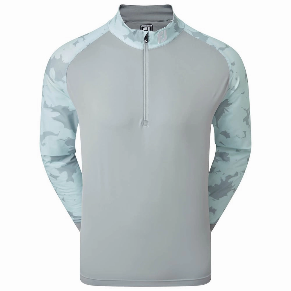 Cold Weather Wear Cozy clothing FootJoy Camo Floral Half Zip Midlayer - Grey
