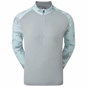 Cold Weather Wear Cozy clothing FootJoy Camo Floral Half Zip Midlayer - Grey