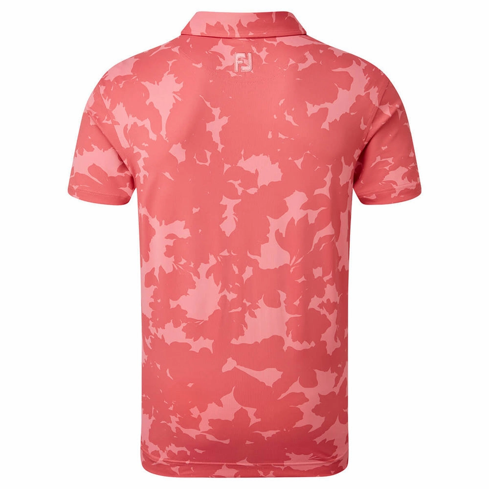 Active Trend Look Glossy Look FootJoy Camo Floral Print Polo Shirt - Cape Red