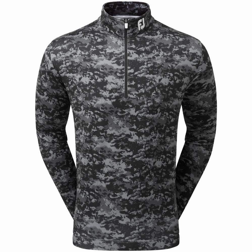 product mesh lining breathability FootJoy Cloud Camo 1/4 Zip Pullover - Black