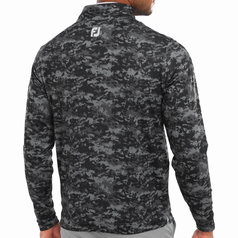 FootJoy Cloud Camo 1/4 Zip Pullover - Black product geometric precision product brand name recognition