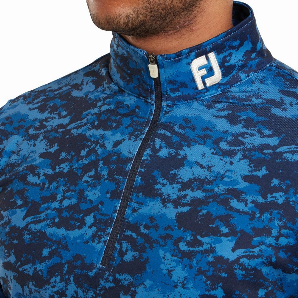 FootJoy Cloud Camo 1/4 Zip Pullover - Navy Outdoor Wear Travel Essential