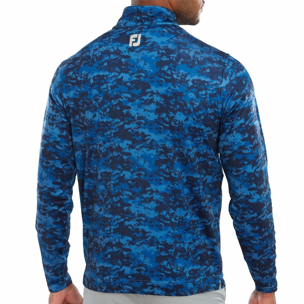 FootJoy Cloud Camo 1/4 Zip Pullover - Navy Chic Comfort