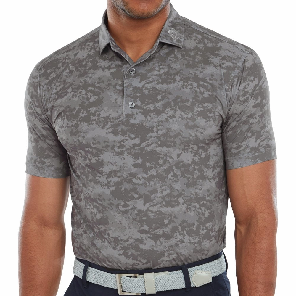 FootJoy Cloud Camo Polo Shirt - Lava Summer Comfort