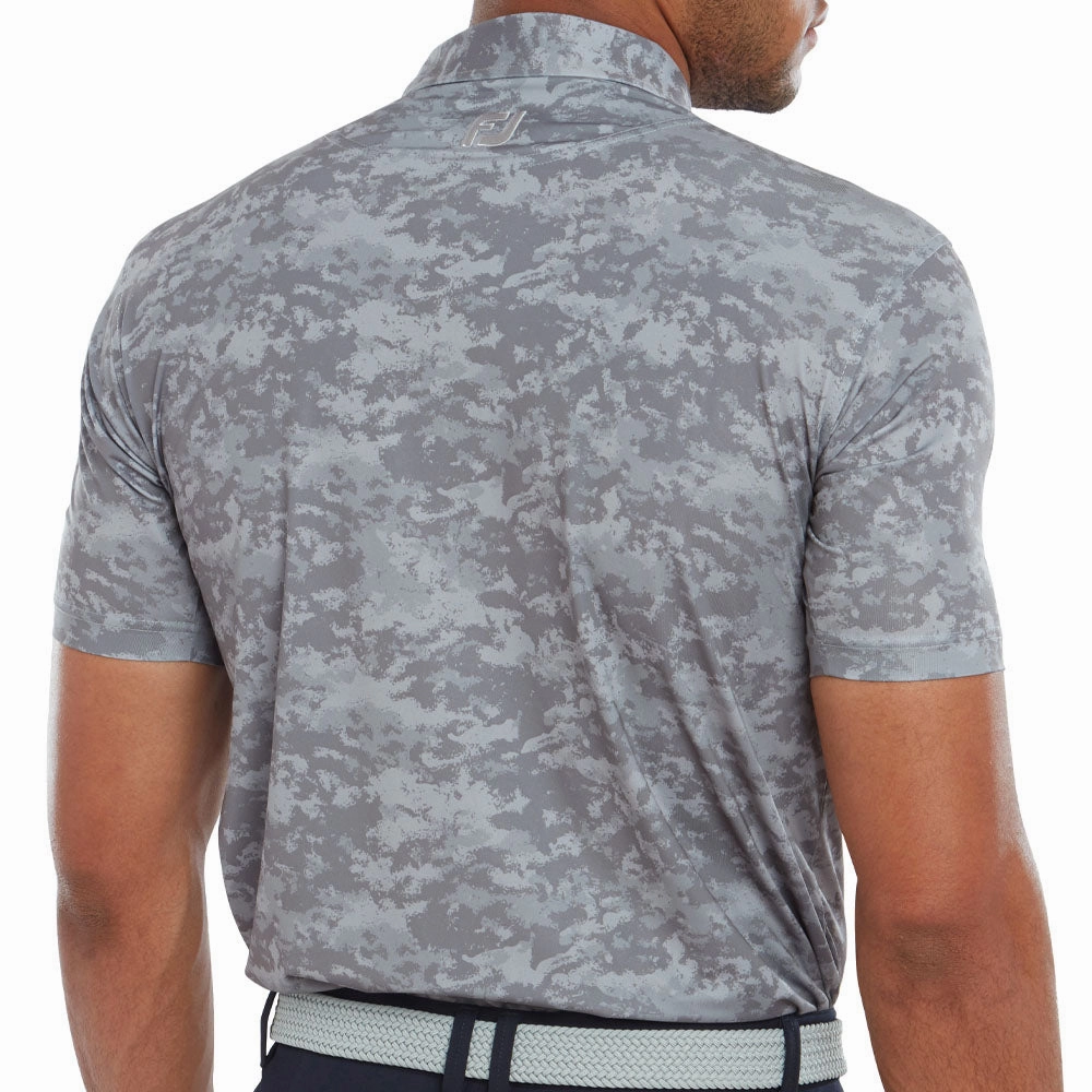 FootJoy Cloud Camo Polo Shirt - Lava Garment Washed Texture Festival wear