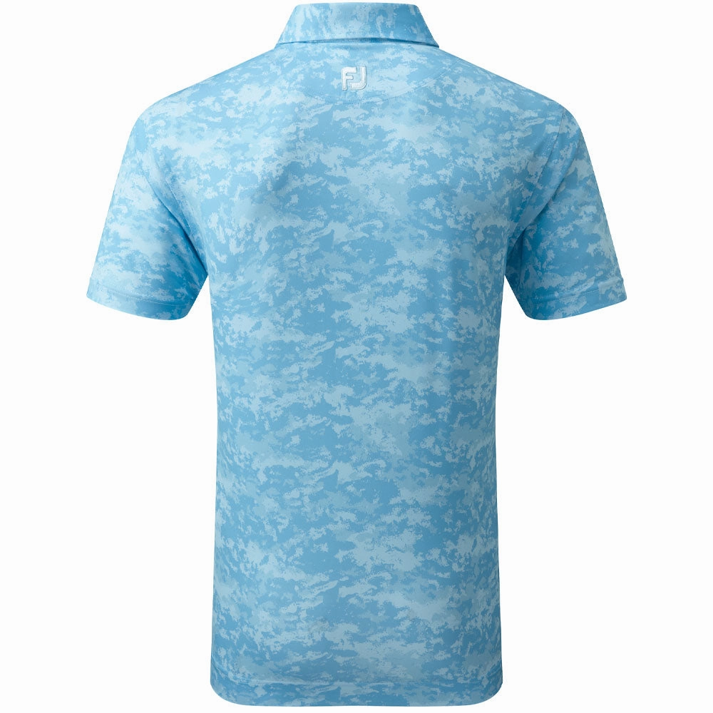 Light and Breezy Casual Vibe Wear FootJoy Cloud Camo Polo Shirt - True Blue