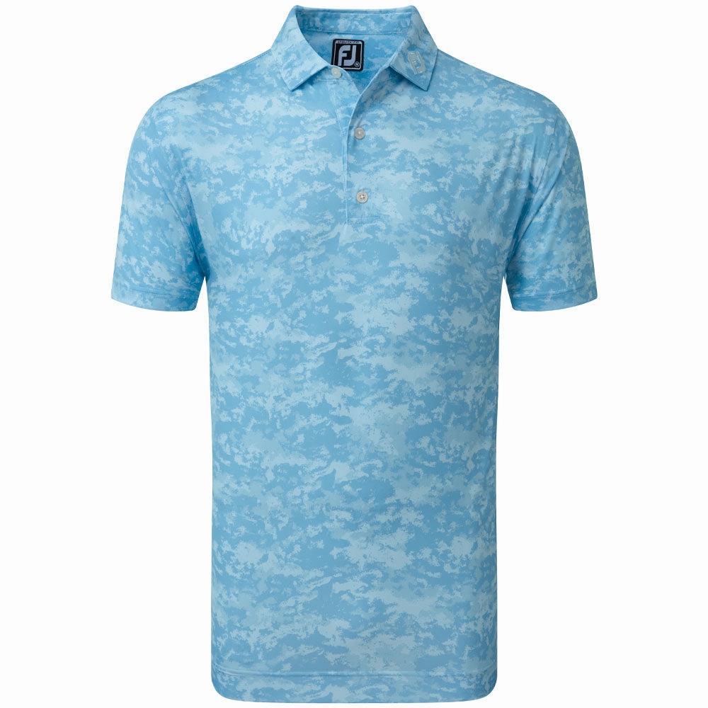 Kids playfulness FootJoy Cloud Camo Polo Shirt - True Blue