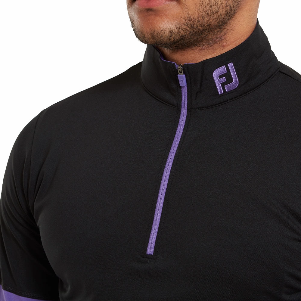 Street Apparel FootJoy Colour Block 1/4 Zip Pullover - Black/Violet