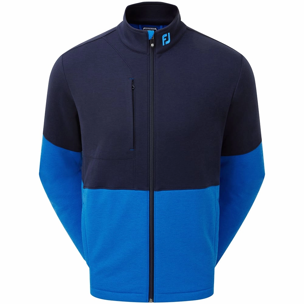 Hooded Trendy Layer FootJoy Colour Block Full Zip Chillout Pullover - Navy/Blue