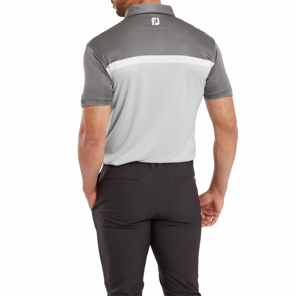 FootJoy Colour Block Interlock Polo Shirt - Grey Cliff Effortless Vibe Cozy Feel