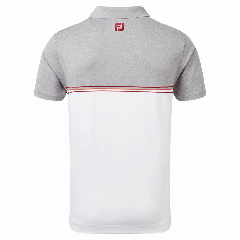 FootJoy Colour Block Lisle - Heather Grey/White quick dry Weekend Smart