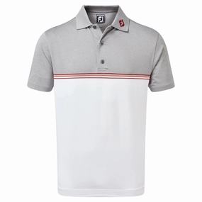 Layered Hem Detail Ultimate Wear FootJoy Colour Block Lisle - Heather Grey/White