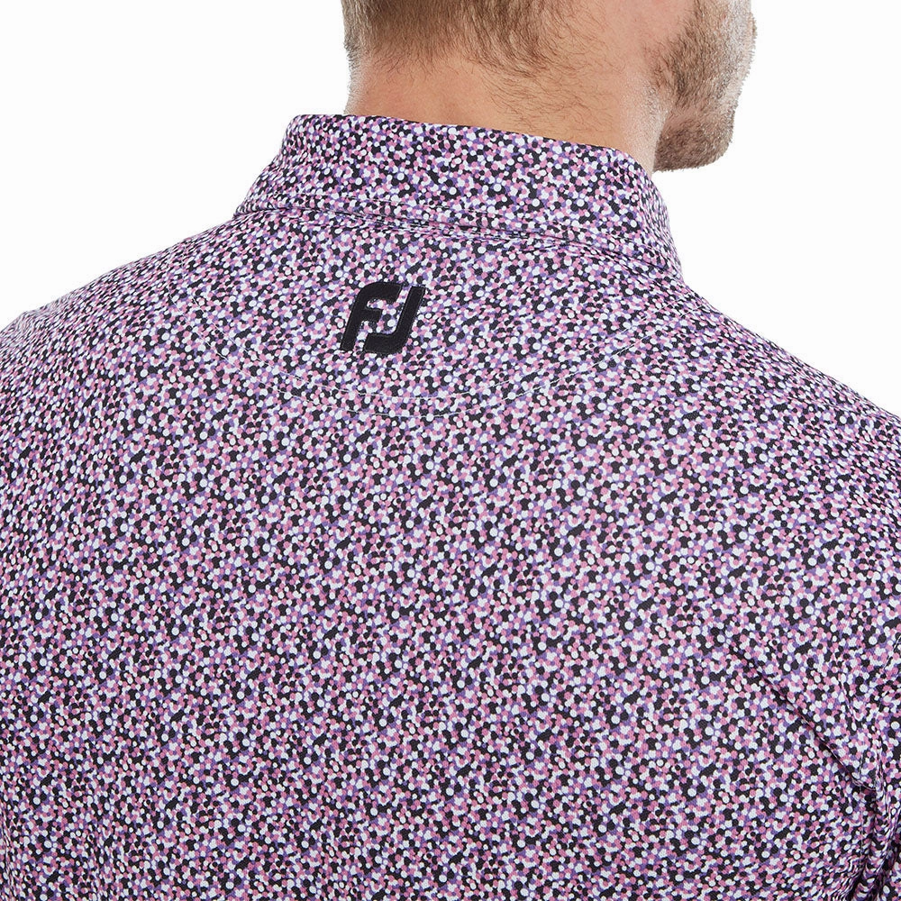 Effortless Layer Everyday Layering FootJoy Confetti Print Polo Shirt - Violet