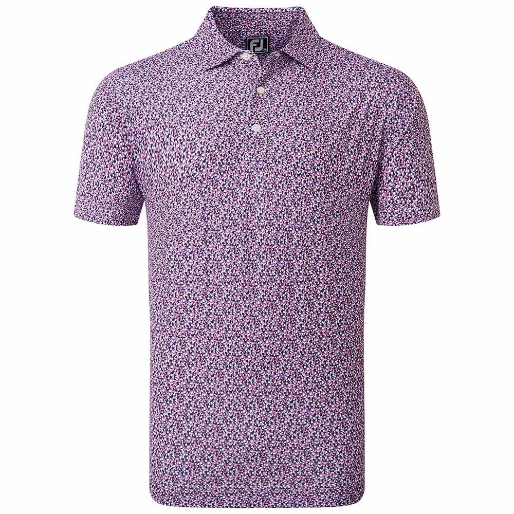 Comfy Look FootJoy Confetti Print Polo Shirt - Violet
