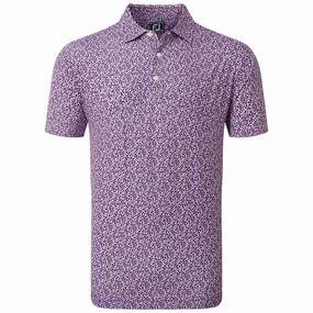Comfy Look FootJoy Confetti Print Polo Shirt - Violet