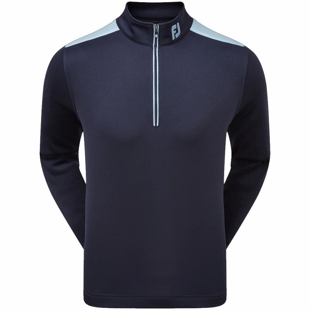 FootJoy Contrast Chill-Out Xtreme 1/4 Zip Pullover - Navy/Sky Date night Pullover