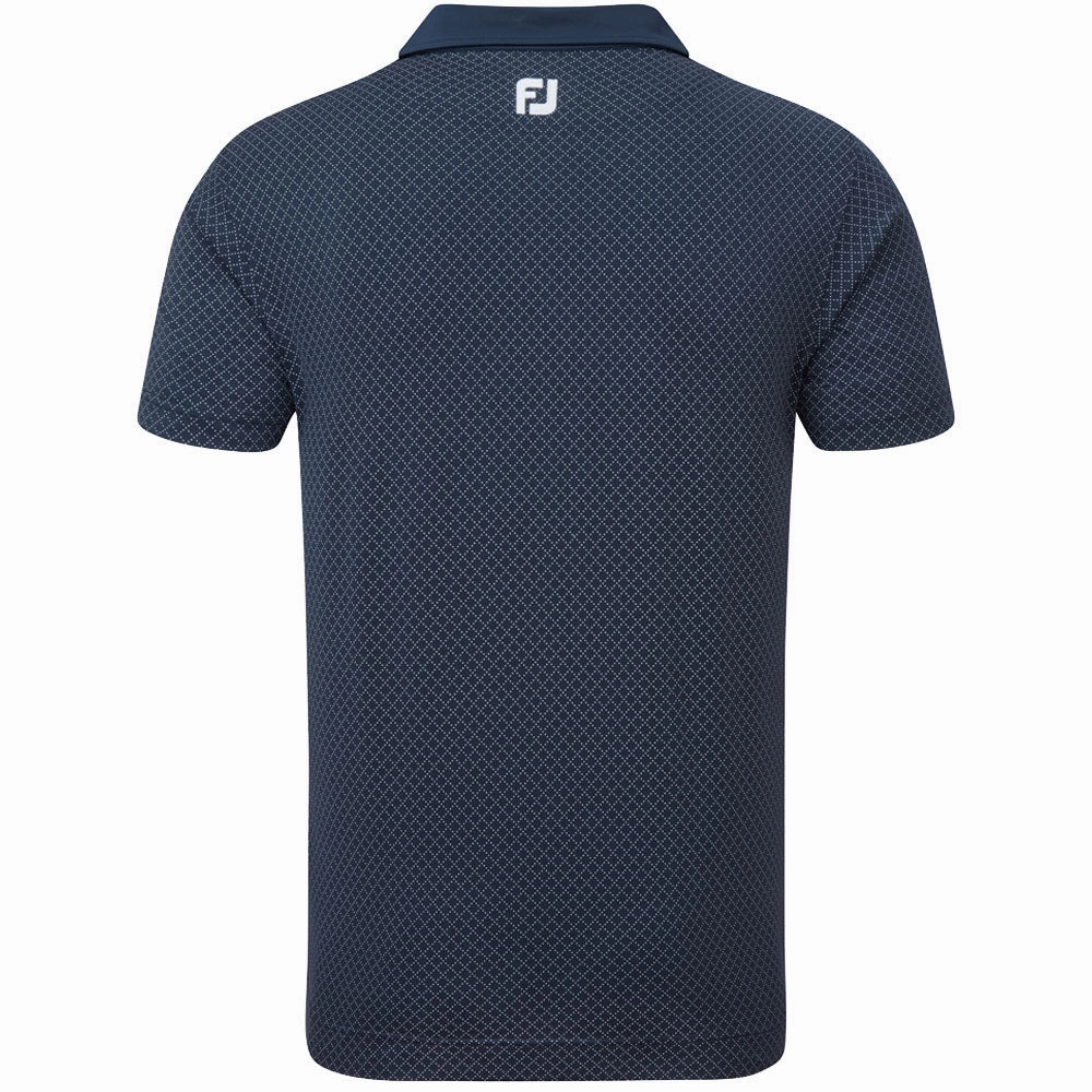 Adaptable NonIrritatingTags FootJoy Diamond Dot Print Lisle Polo Shirt - Navy/White