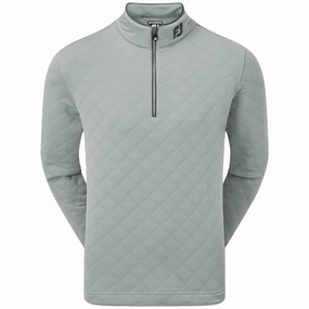 FootJoy Diamond Jacquard 1/4 Zip Pullover - Grey/Charcoal Simple Hoodie