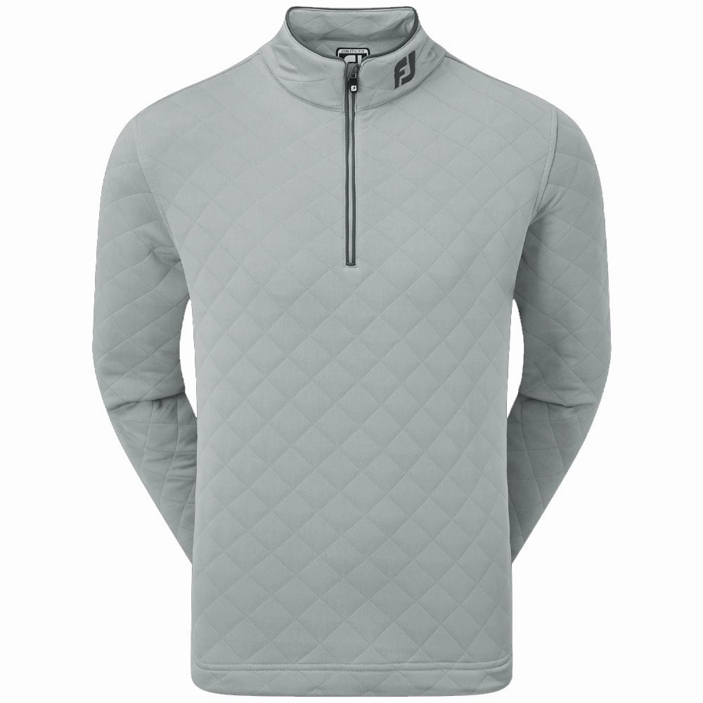 FootJoy Diamond Jacquard 1/4 Zip Pullover - Grey/Charcoal Simple Hoodie