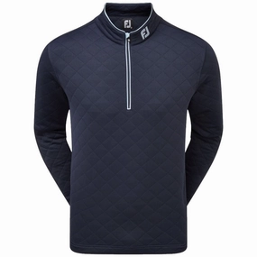 Versatile Jacket Breathable wear FootJoy Diamond Quilted Chill-Out Xtreme 1/4 Zip Pullover - Navy/Sky