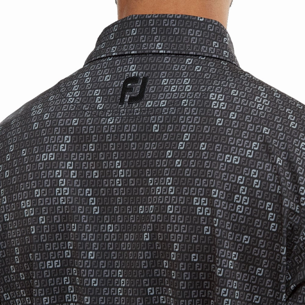 Daily Comfort Multi Panel Design FootJoy Digital Camo Print Lisle Polo Shirt - Black