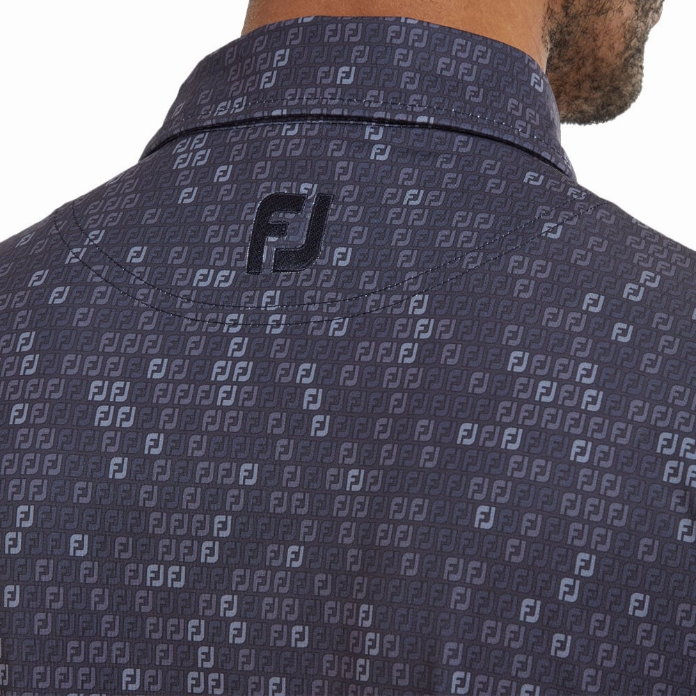 UV protected FootJoy Digital Camo Print Lisle Polo Shirt - Navy