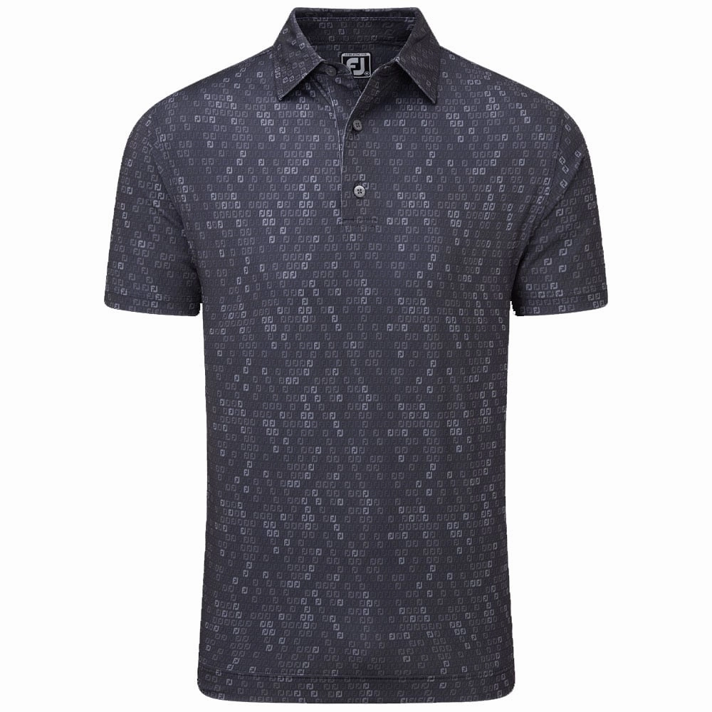 FootJoy Digital Camo Print Lisle Polo Shirt - Navy Odor Resistant Treatment
