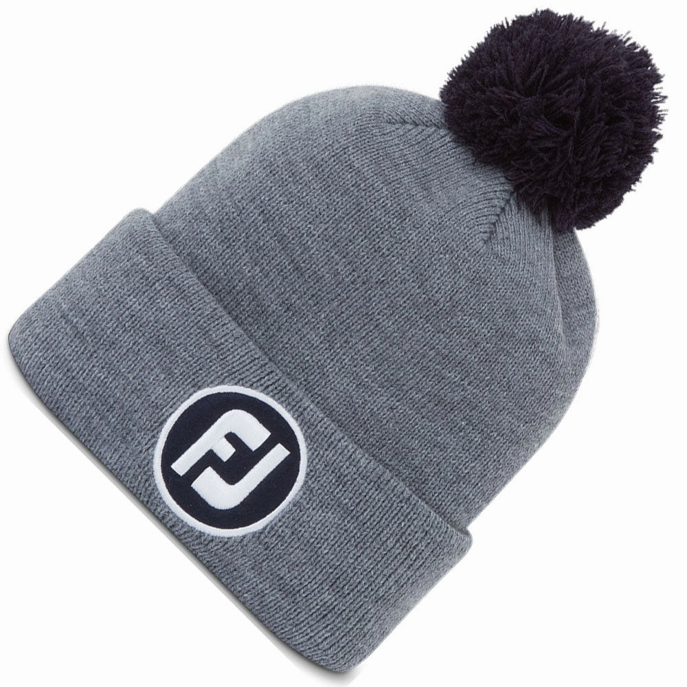 FootJoy FJ Solid Pom Pom Beanie - Grey Casual Cool