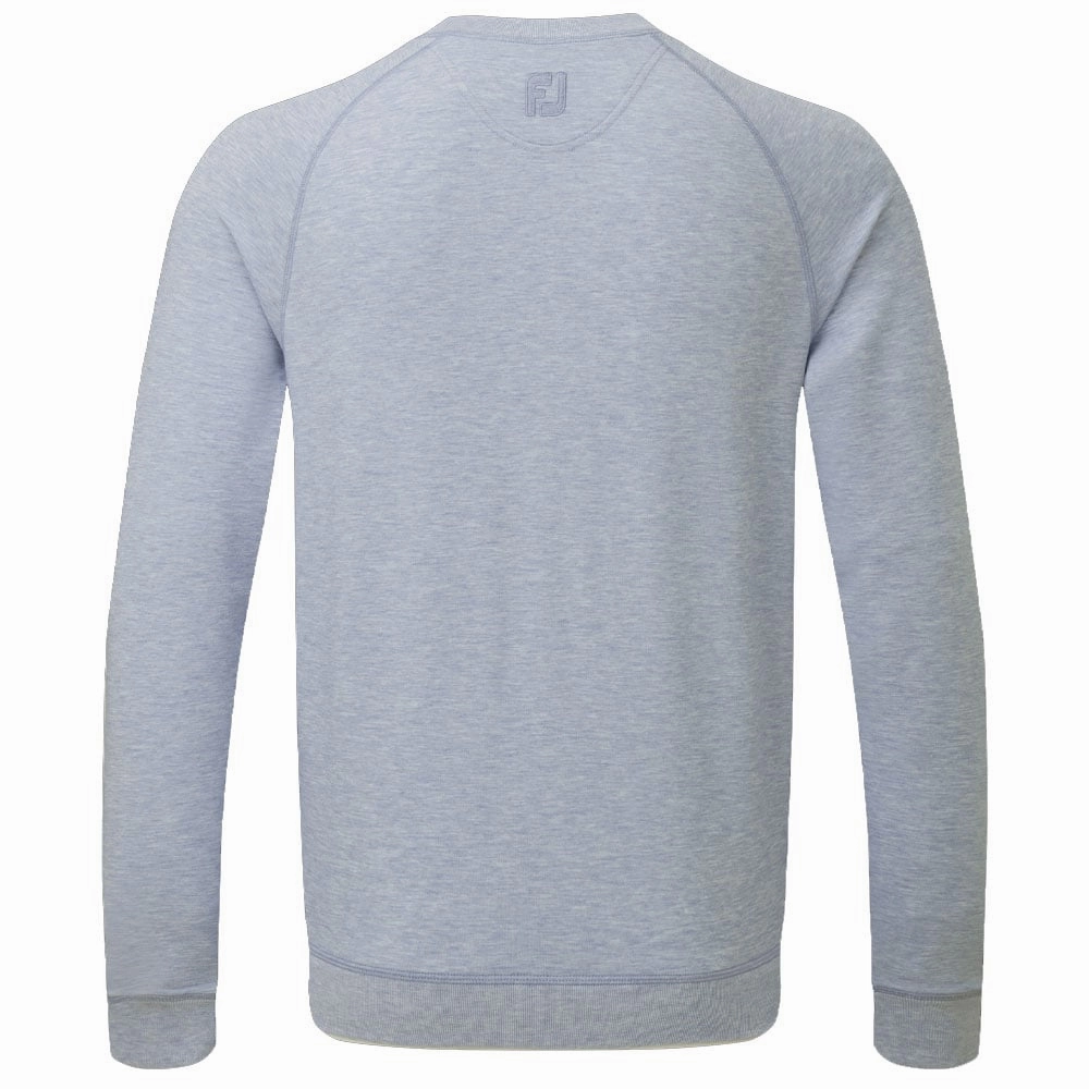 FootJoy French Terry Crew Neck Sweater - Heather Dove Grey product twill durability