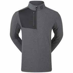 product terry cloth absorbency FootJoy Heather Chill-Out XP 1/2 Zip Pullover - Heather Charcoal