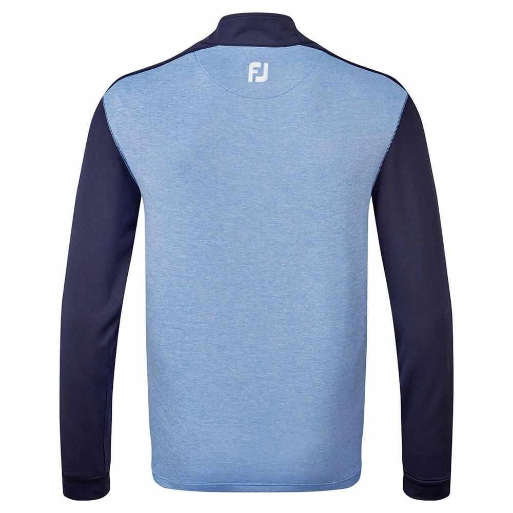 FootJoy Heather Colour Block Chill-Out Sweater - Navy/Heather Lagoon product packaging