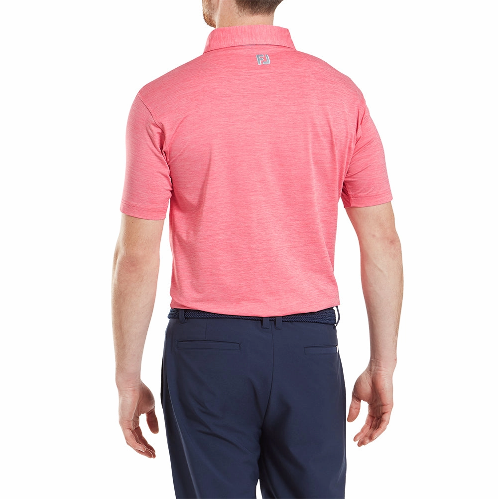 Practical Design Cool Comfort FootJoy Heather Lisle With Trim Polo Shirt - Pink Lemonade