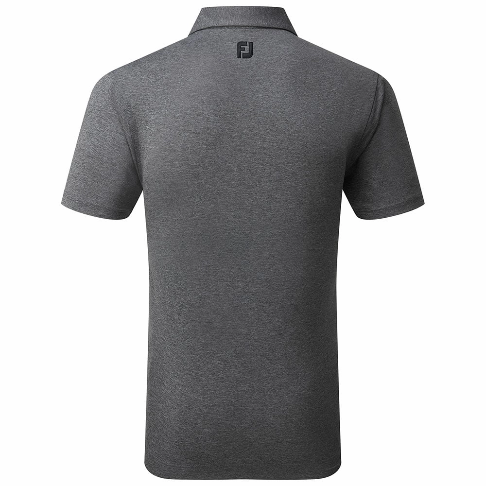 Chill Wear FootJoy Heather Self Collar Polo Shirt - Black Heather