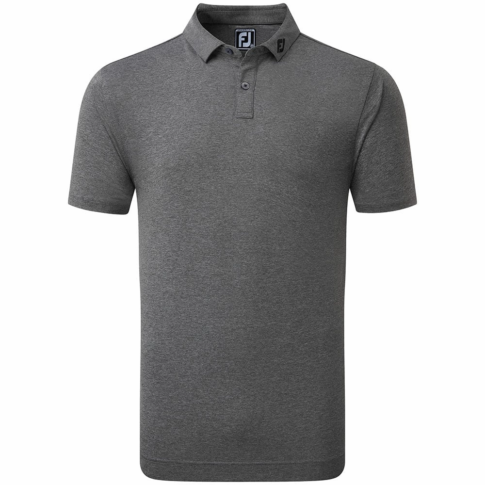 Simple Look FootJoy Heather Self Collar Polo Shirt - Black Heather