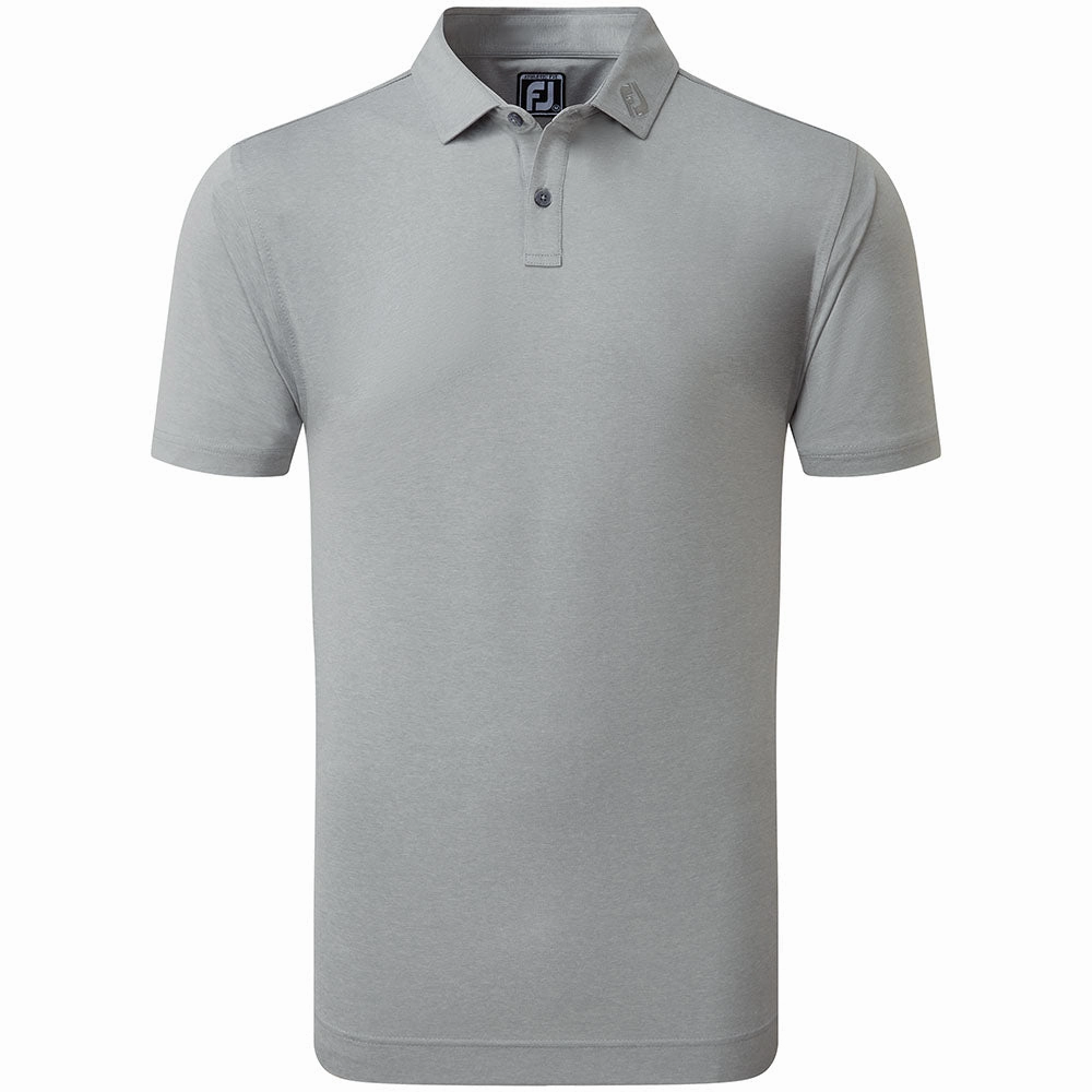 Casual Comfort Top Soft Brushed Finish FootJoy Heather Self Collar Polo Shirt - Grey