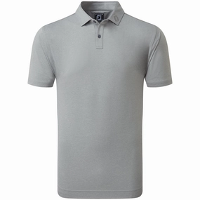 Casual Comfort Top Soft Brushed Finish FootJoy Heather Self Collar Polo Shirt - Grey