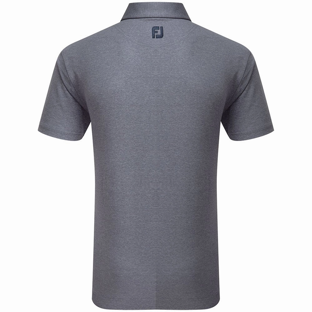 V neck elegance FootJoy Heather Self Collar Polo Shirt - Navy
