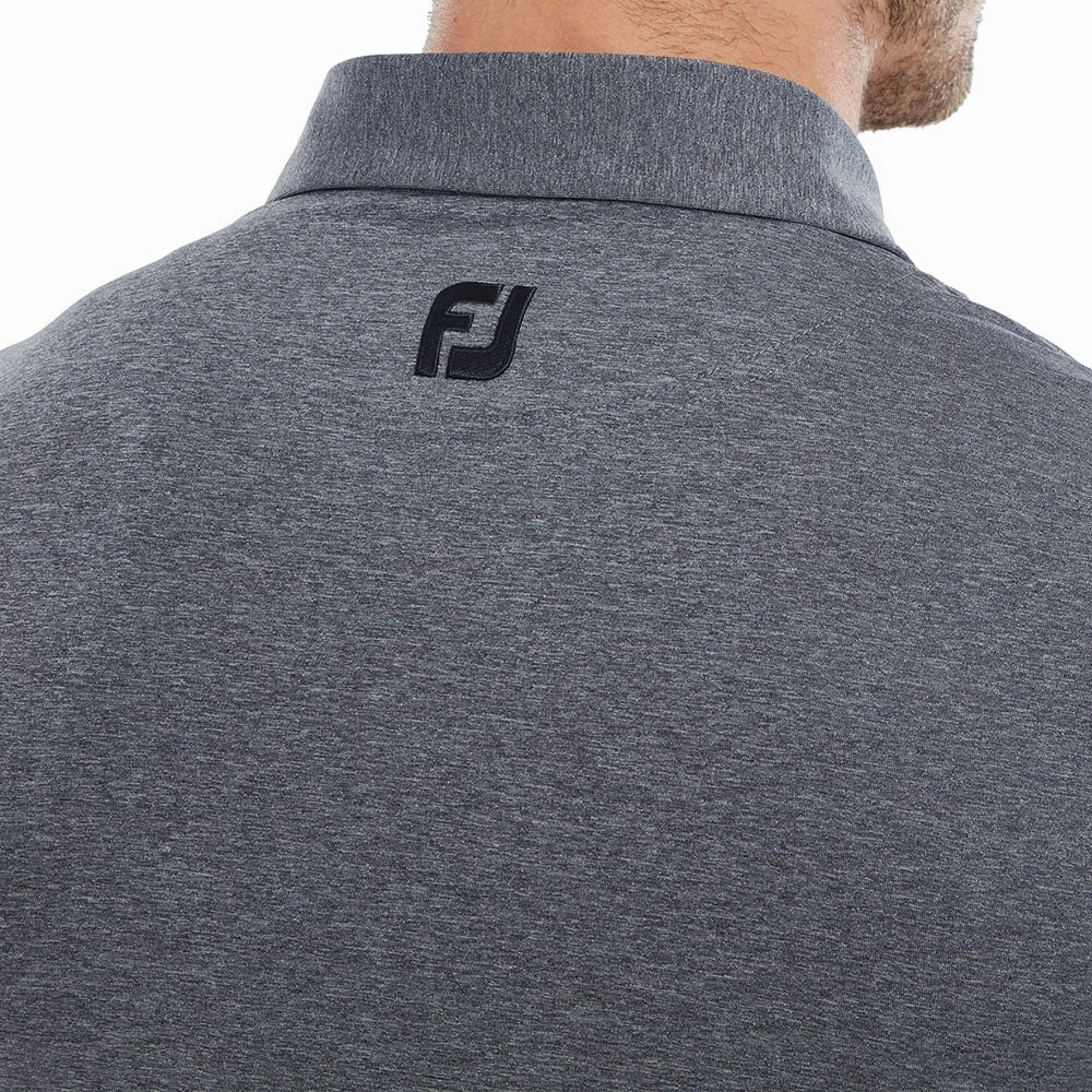 FootJoy Heather Self Collar Polo Shirt - Navy Soft and durable Active Look
