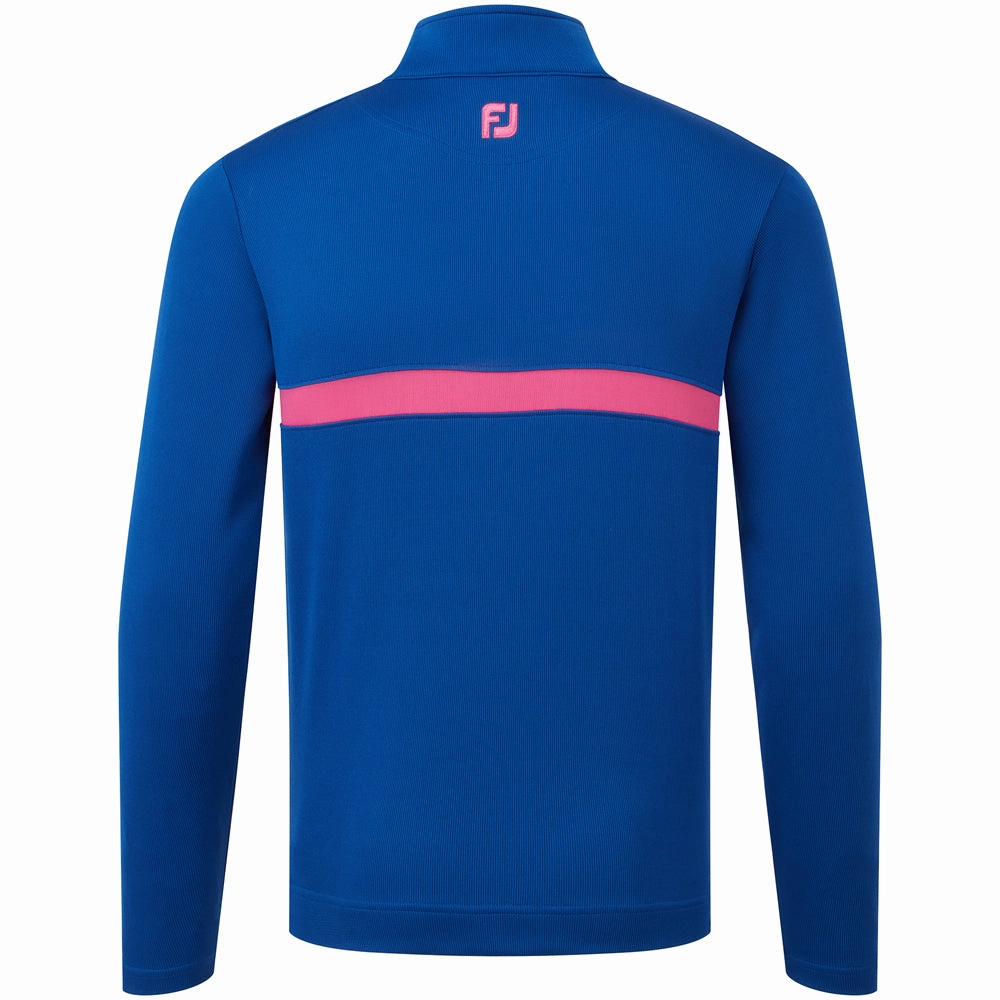 Anti Odor product skiing suitable agility FootJoy Inset Stripe Chillout Pullover - Deep Blue/Berry