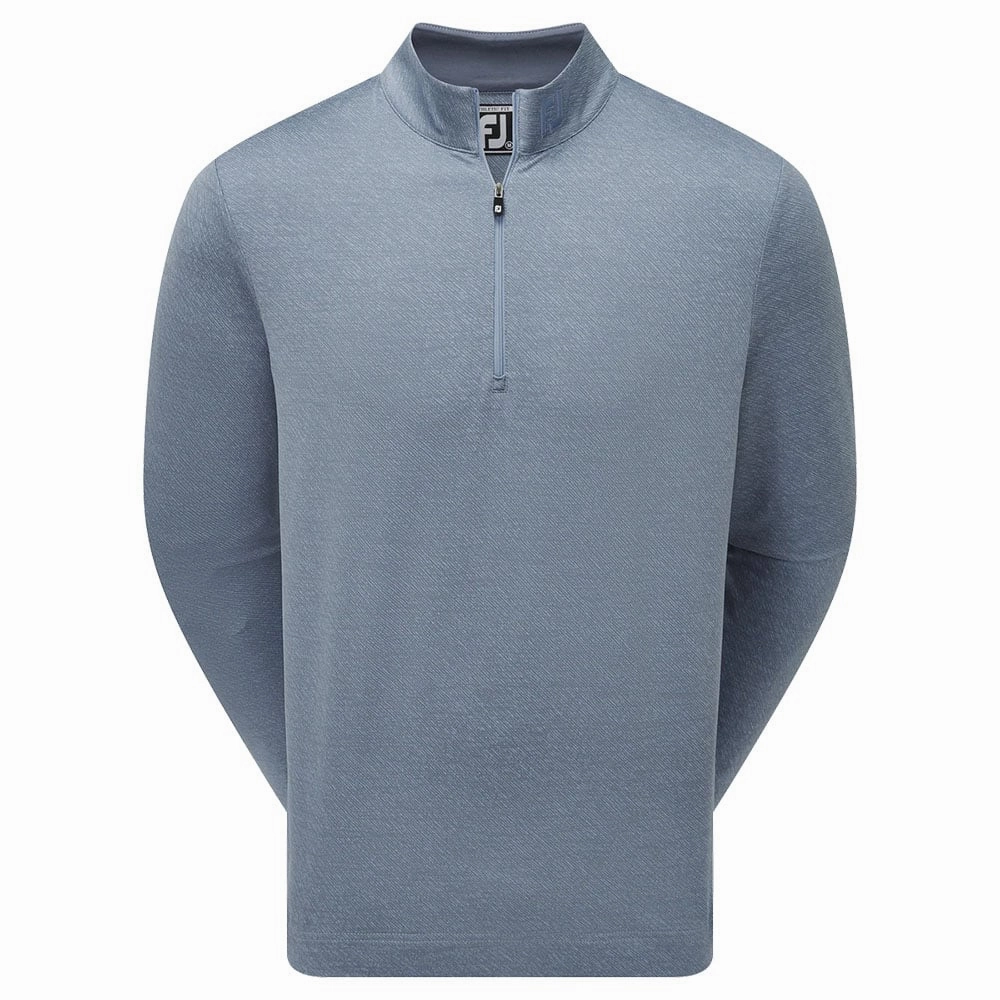 FootJoy Jacquard Texture Chill-Out Pullover - Bluestone Soft and Warm