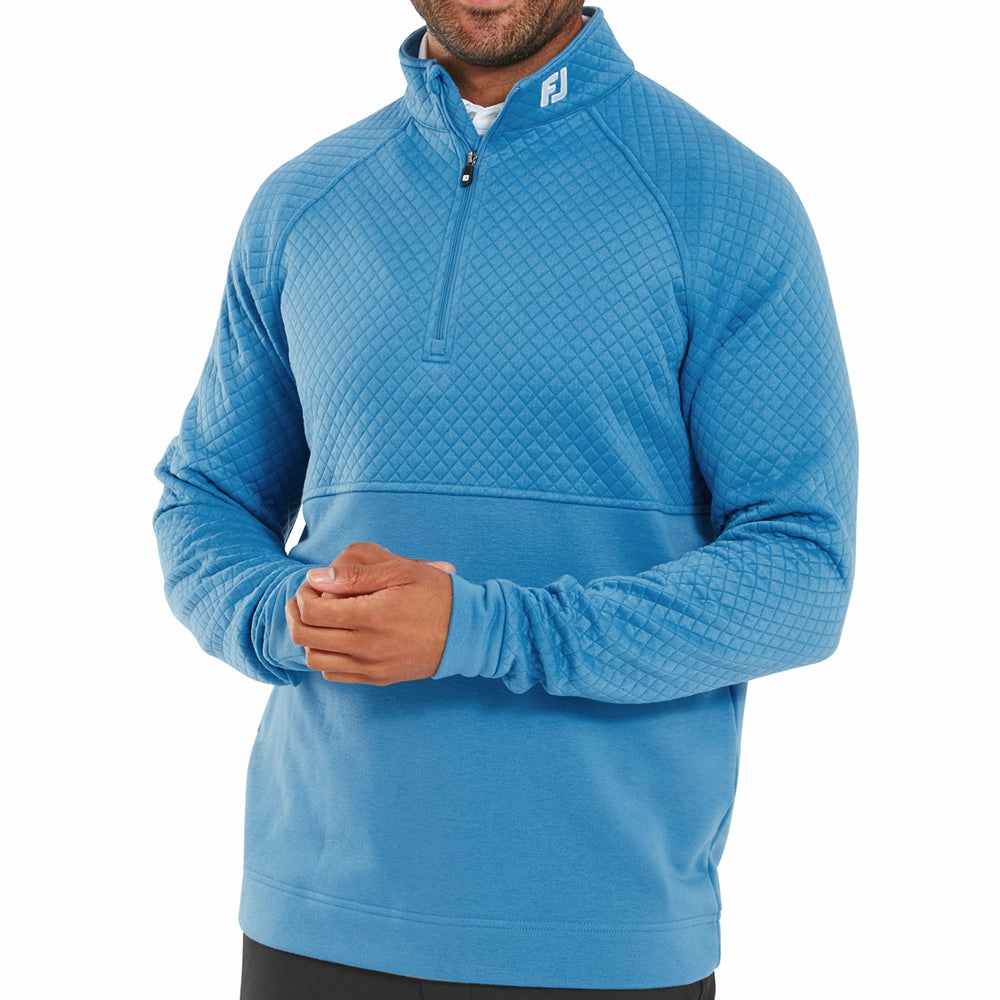 FootJoy Jacquard Thermal 1/4 Zip Chillout - High Tide Bright Colors