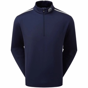 FootJoy Jersey Solid Chillout 1/4 Zip Pullover - Navy/Grey Comfy Vibe Comfy Layer