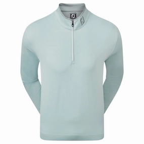 FootJoy Lightweight Microstripe Chill-Out Sweater - Grey/Ice Blue Athletic Hoodie Cozy And Stylish