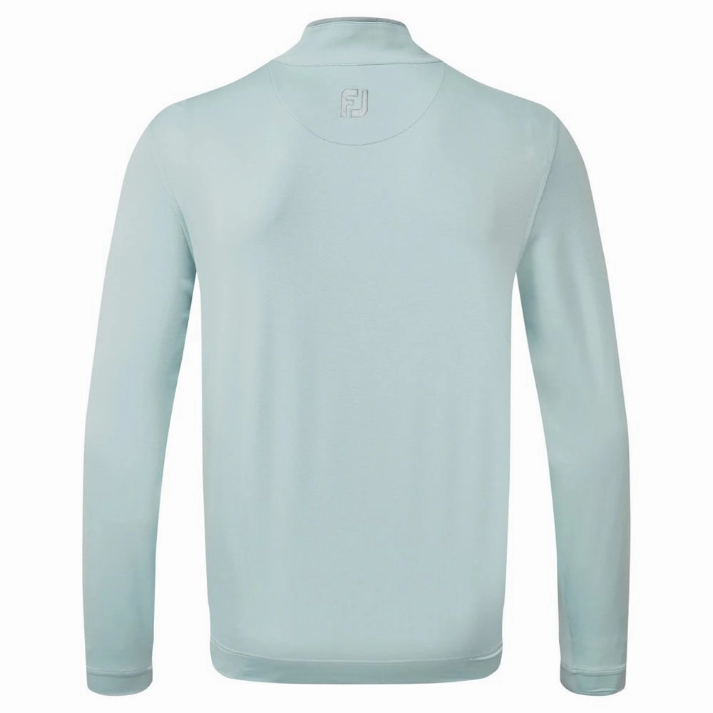 product fluffy softness Work Wear FootJoy Lightweight Microstripe Chill-Out Sweater - Grey/Ice Blue