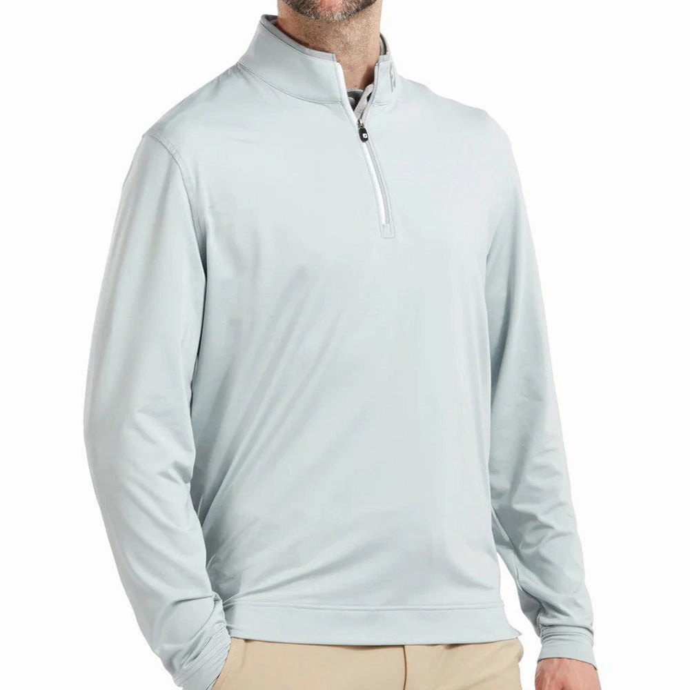 FootJoy Lightweight Microstripe Chill-Out Sweater - Grey/Ice Blue Winter Essential product houndstooth sophistication