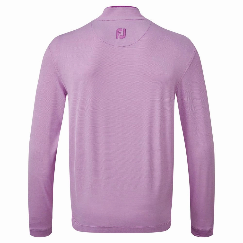 FootJoy Lightweight Microstripe Chill-Out Sweater - Mulberry/White Functional Features