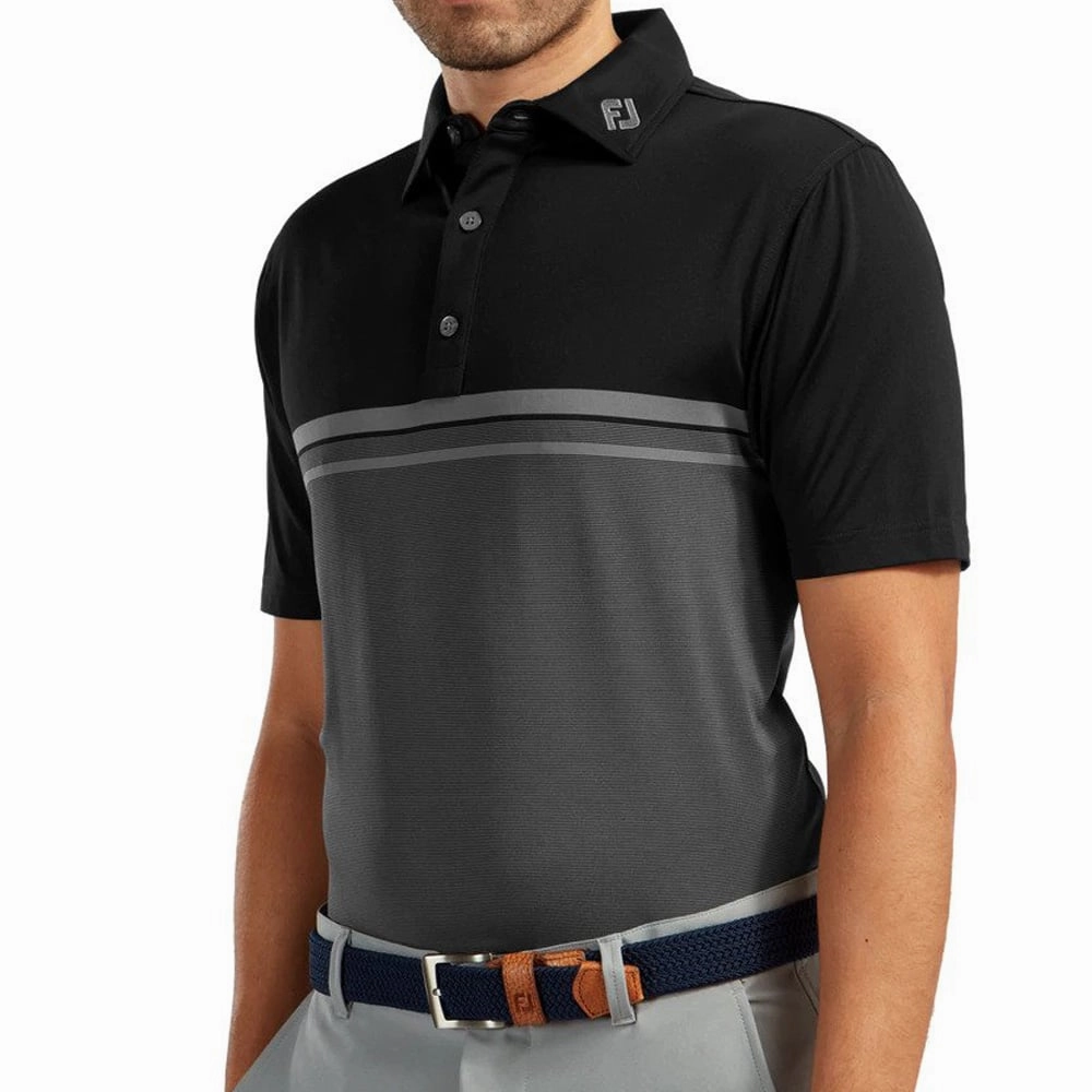 casual outing Urban Trend FootJoy Lisle End on End Stripe - Black/Coal