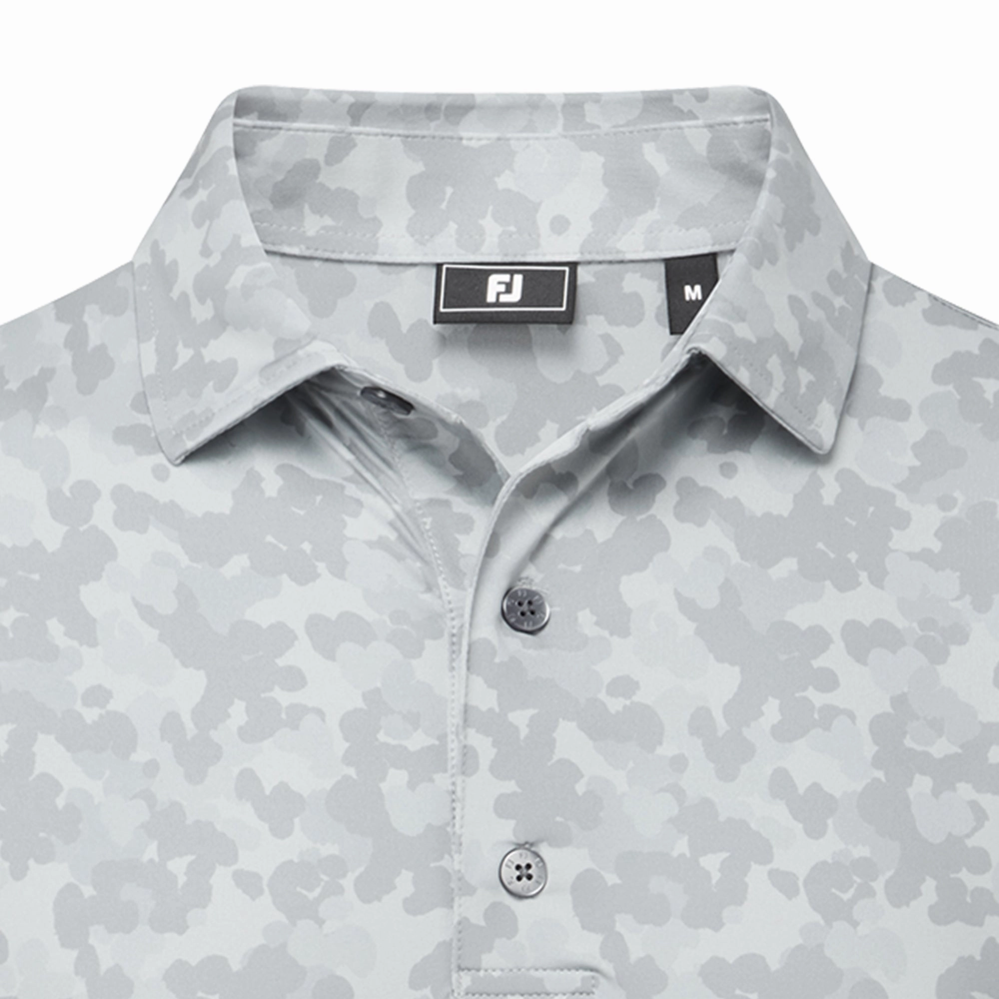 FootJoy Mens Camo Print Polo Durable Double Stitching Reinforced Shoulders